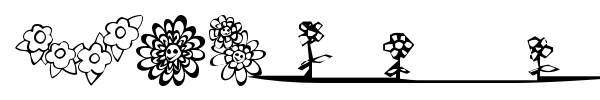 KR Just The Flowers font preview